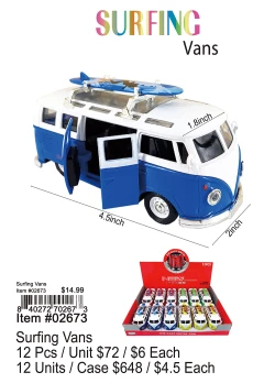 Surfing Vans 12 Pcs